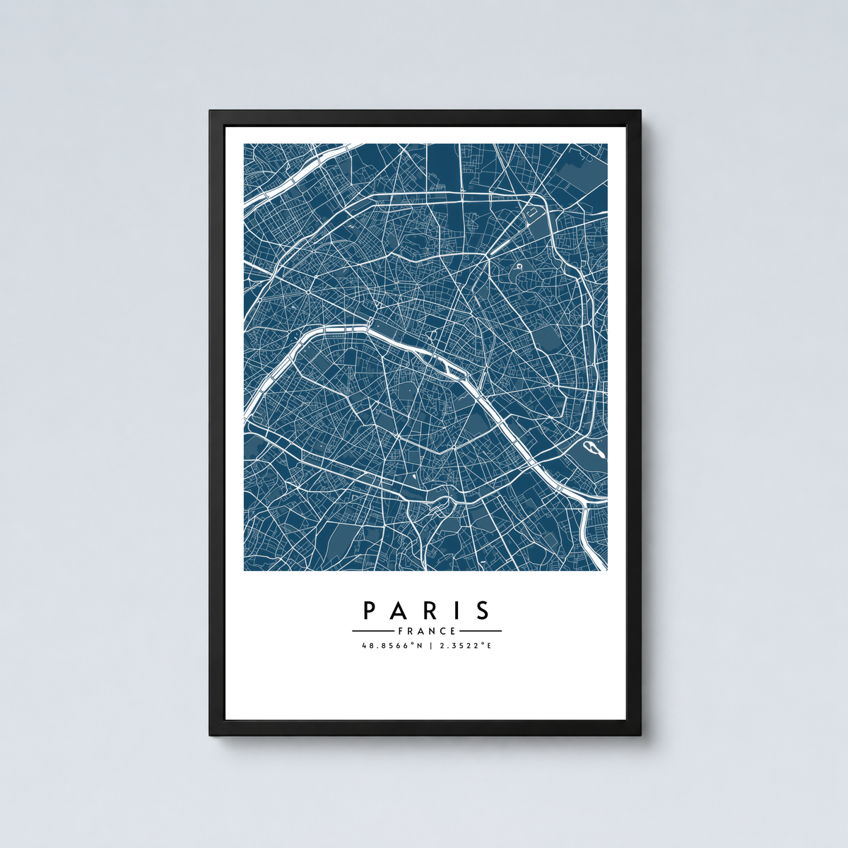 Paris City Map - Framed Poster