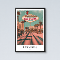 Las Vegas Retro Wall Art