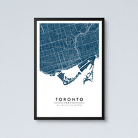 Toronto City Map - Framed Poster