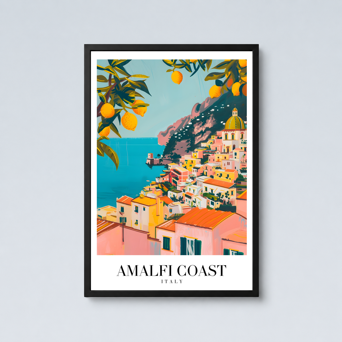 Amalfi Coast Retro Wall Art