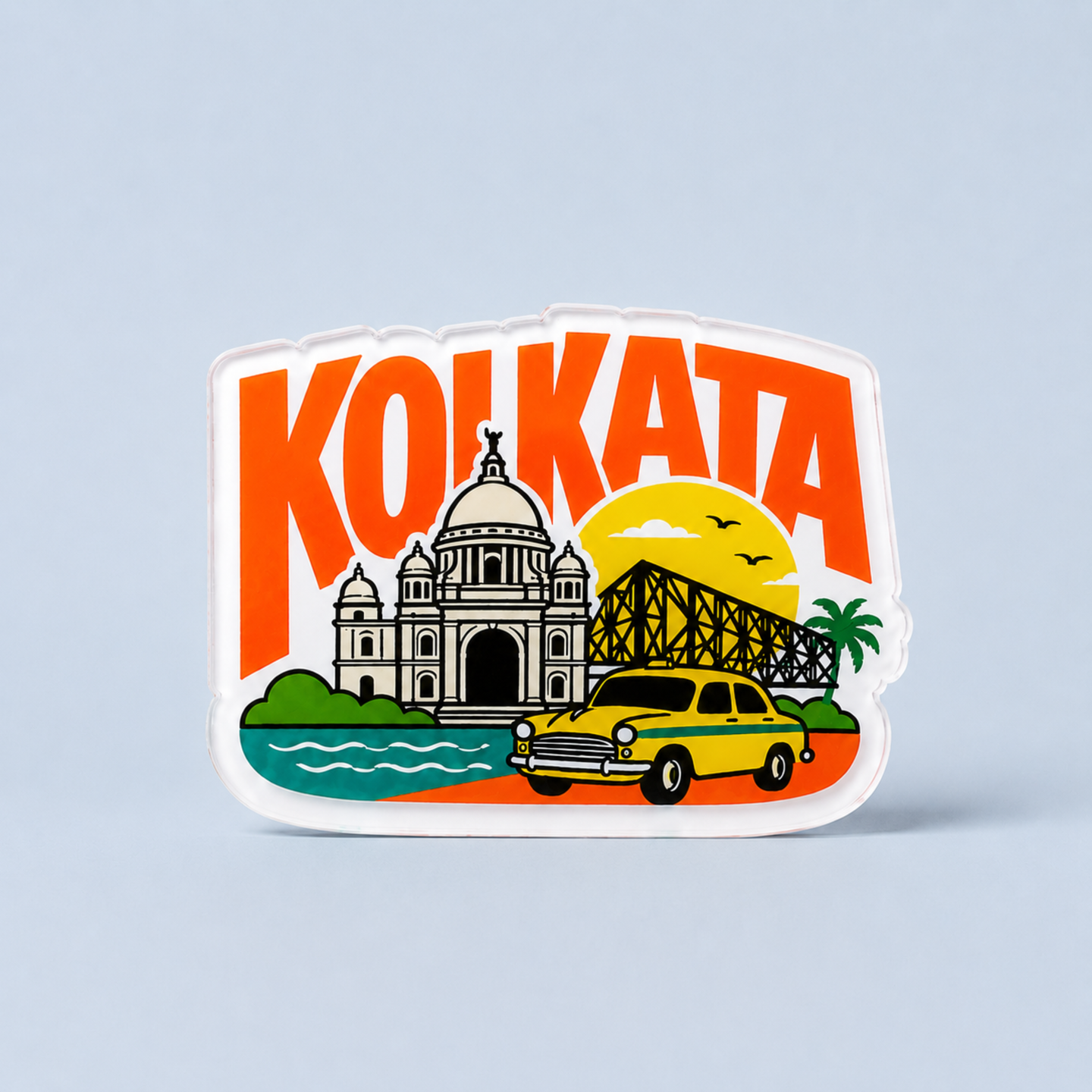 Kolkata - Cutout Acrylic Fridge Magnet