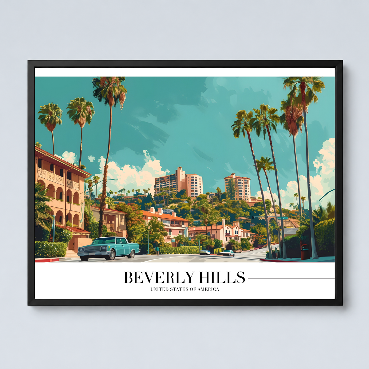 Beverly Hills Retro Wall Art