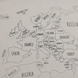 Travel Tracker Push Pin Board