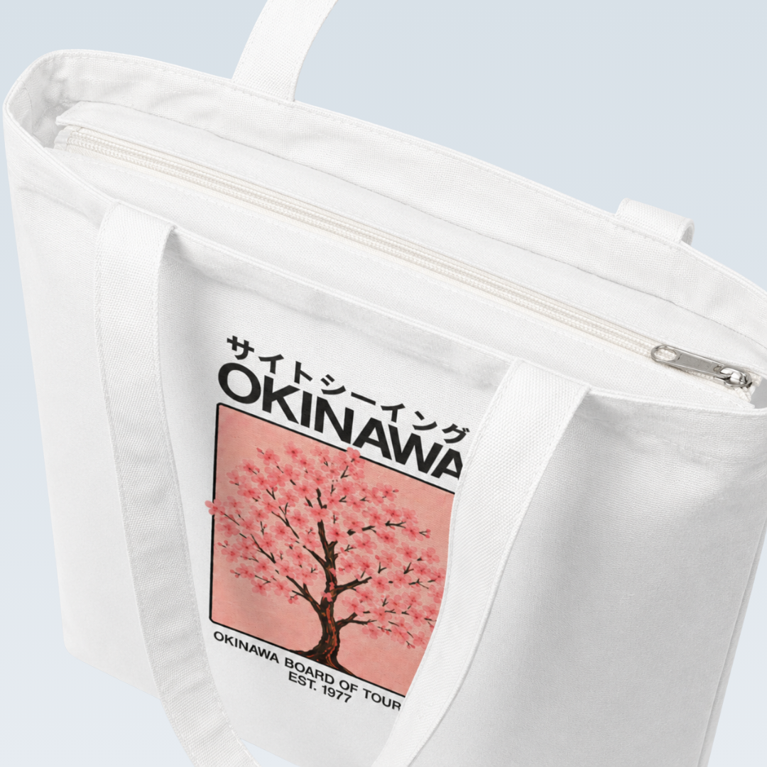 Okinawa Blossom | Zipper Tote Bag