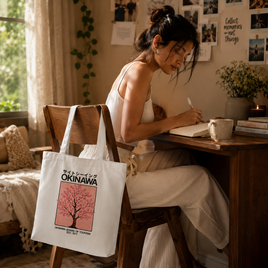 Okinawa Blossom | Zipper Tote Bag
