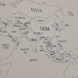 Travel Tracker Push Pin Board