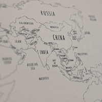 Travel Tracker Push Pin Board
