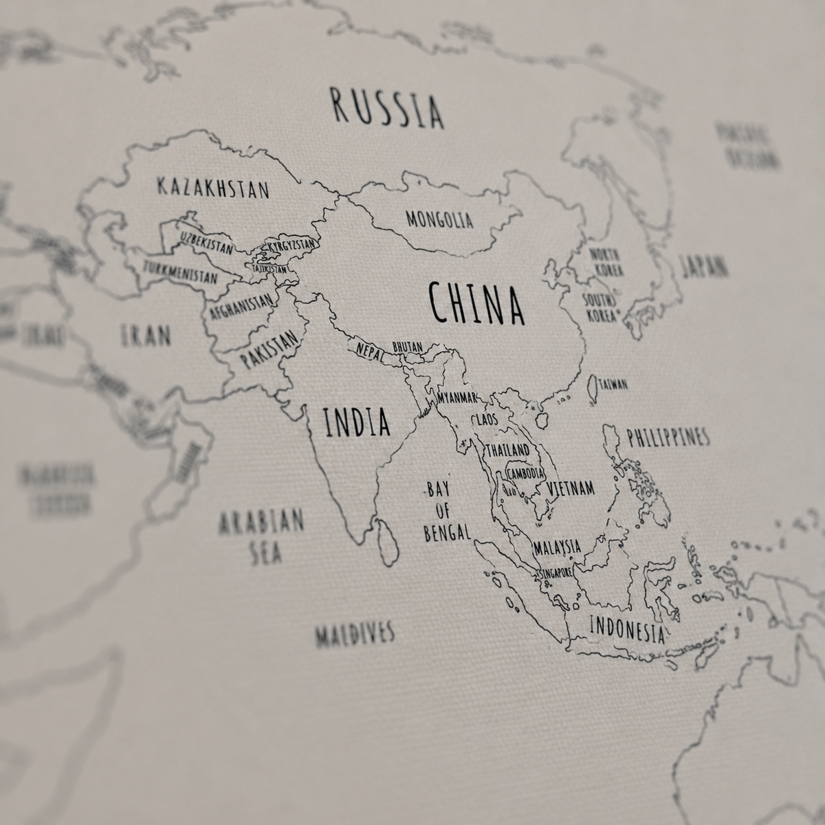 Travel Tracker Push Pin Board