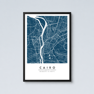 Cairo City Map - Framed Poster
