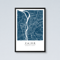 Cairo City Map - Framed Poster