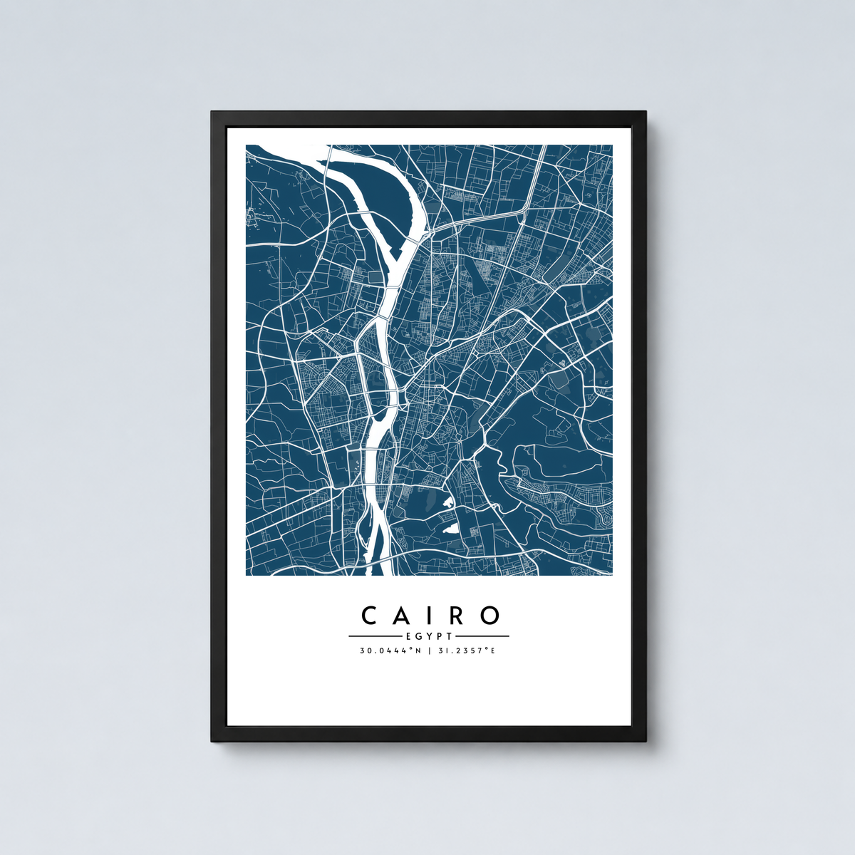 Cairo City Map - Framed Poster