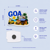Goa - Cutout Acrylic Fridge Magnet