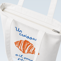 Un Croissant | Zipper Tote Bag