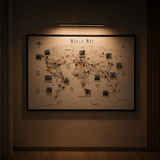 Travel Tracker Push Pin Board