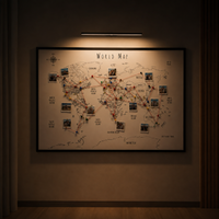 Travel Tracker Push Pin Board