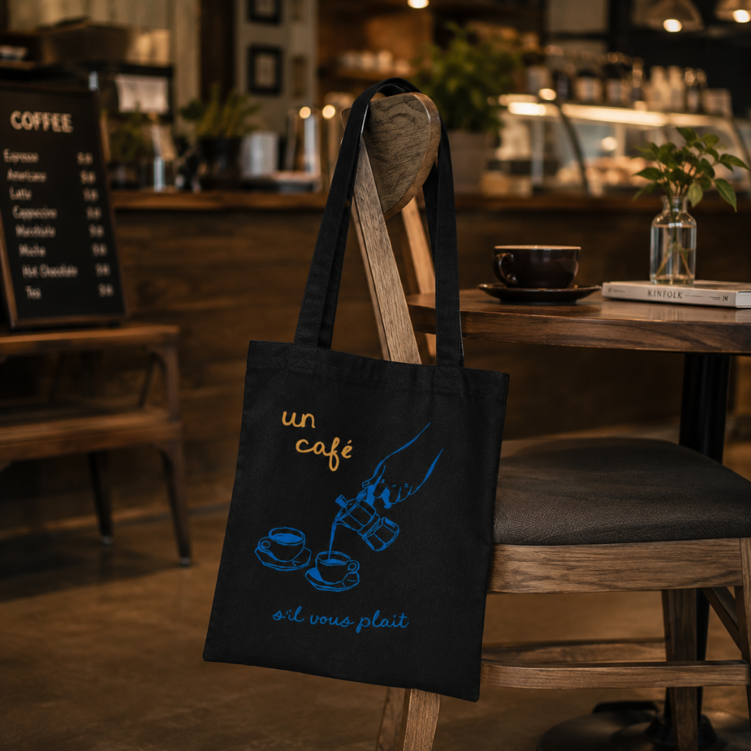Un Cafe | Zipper Tote Bag