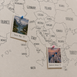 Travel Tracker Push Pin Board
