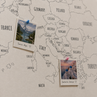 Travel Tracker Push Pin Board