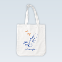 Un Cafe | Zipper Tote Bag