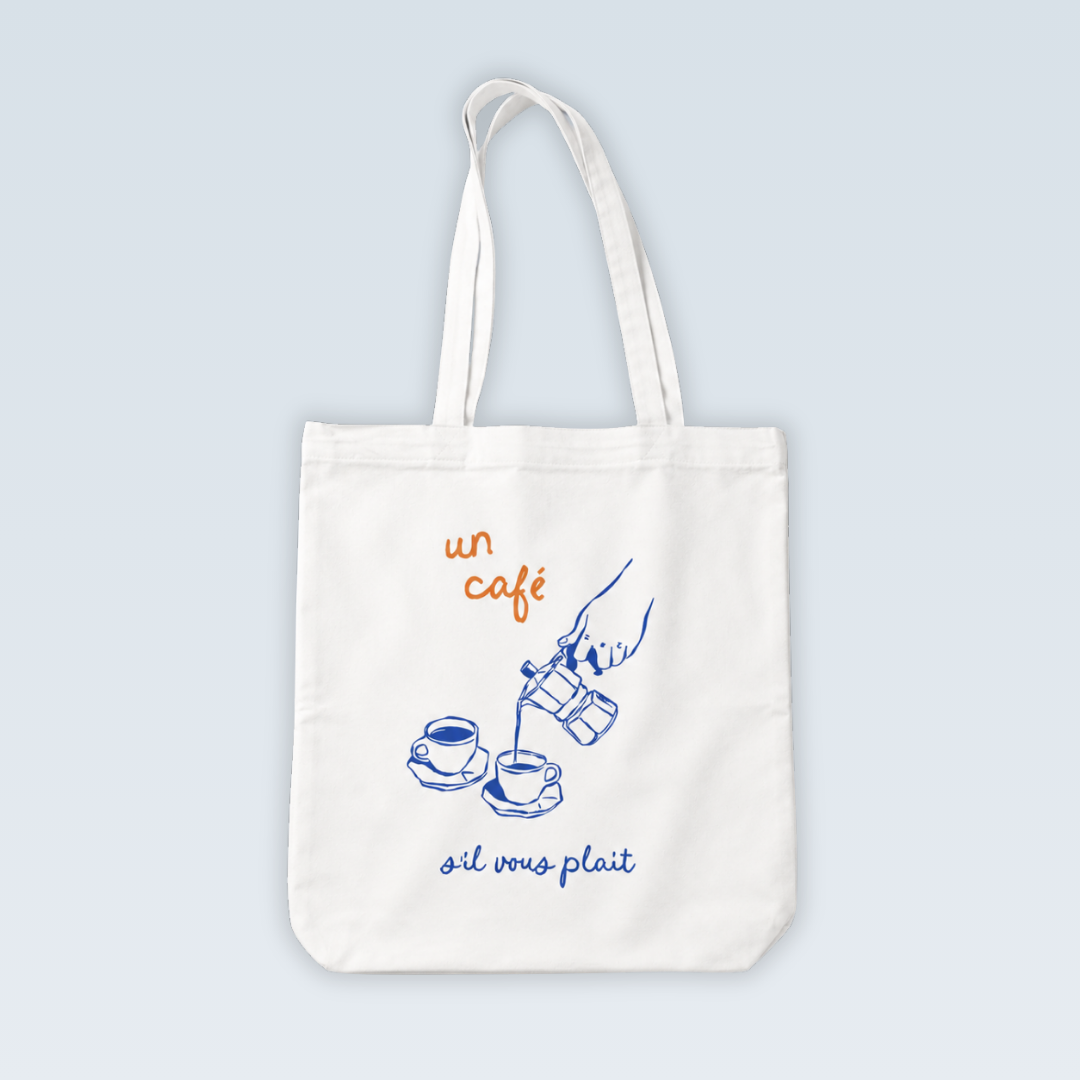 Un Cafe | Zipper Tote Bag