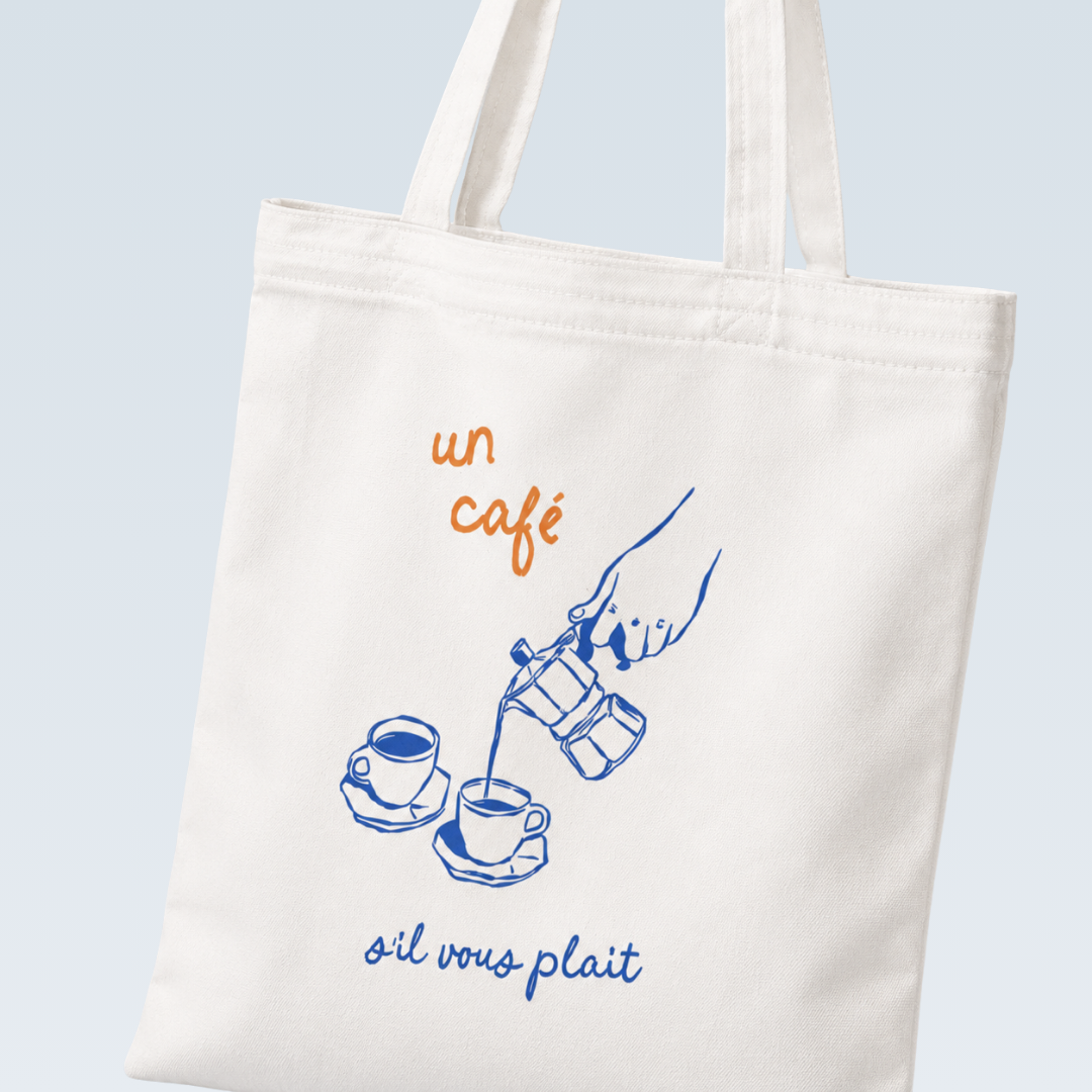Un Cafe | Zipper Tote Bag