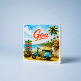 Goa - Square Acrylic Fridge Magnet