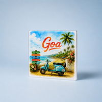 Goa - Square Acrylic Fridge Magnet