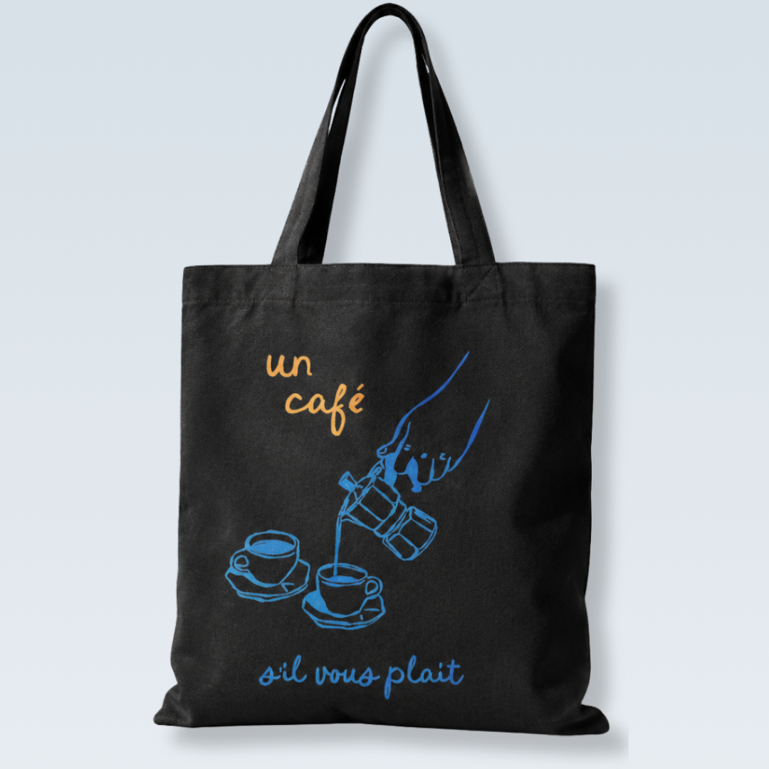 Un Cafe | Zipper Tote Bag