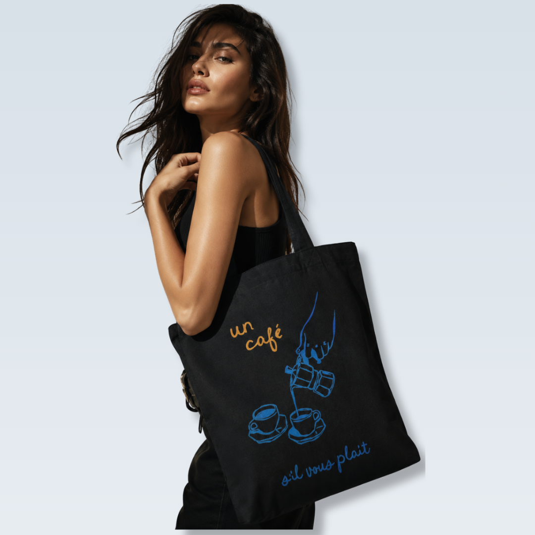 Un Cafe | Zipper Tote Bag