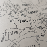 Travel Tracker Push Pin Board