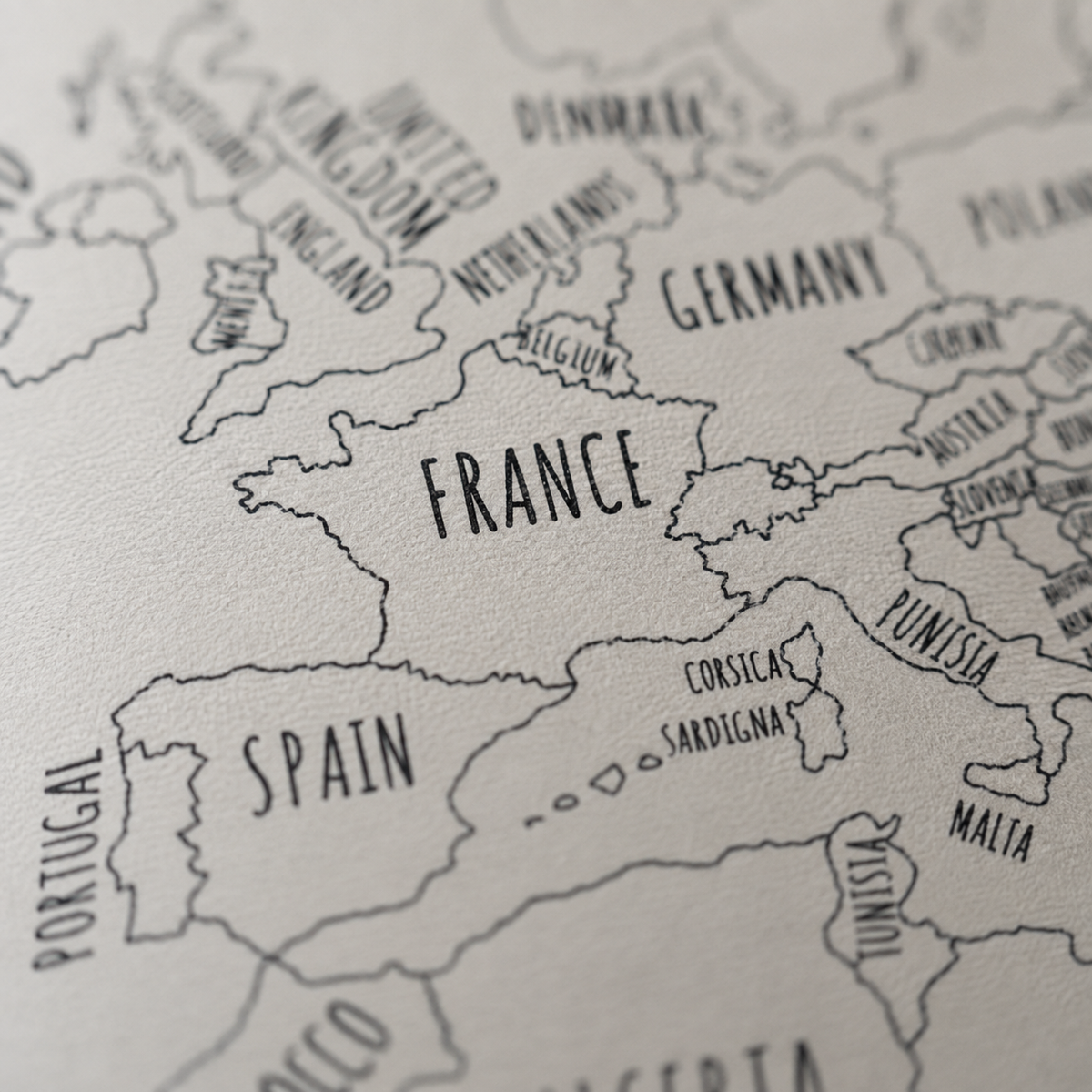Travel Tracker Push Pin Board