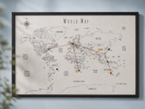 Travel Tracker Push Pin Board