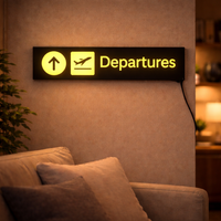 Departures Glow Sign Board