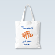 Un Croissant | Zipper Tote Bag