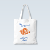 Un Croissant | Zipper Tote Bag
