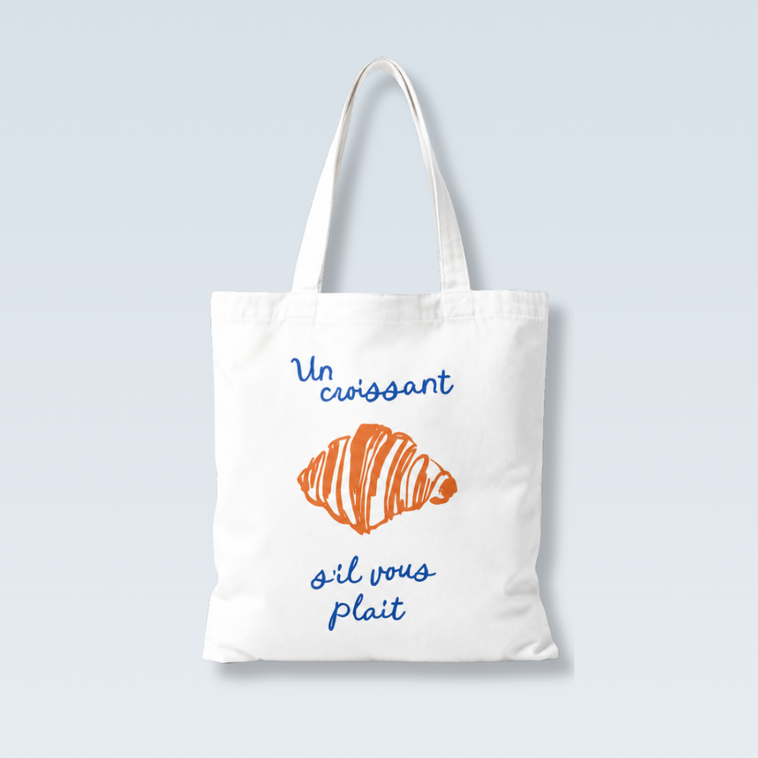 Un Croissant | Zipper Tote Bag