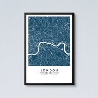 London City Map - Framed Poster