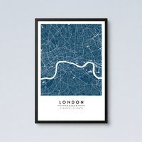 London City Map - Framed Poster